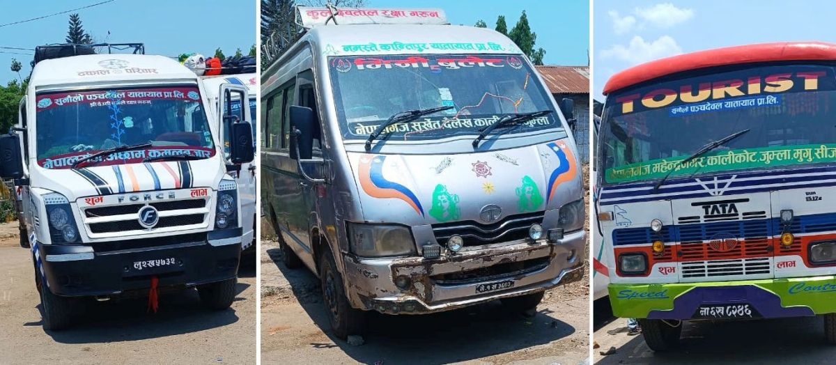 आलोपालोको नाममा सुर्खेत र नेपालगञ्जका २७ यातायात कम्पनीको सिण्डिकेट, नमान्नेका १० गाडी रोकिए